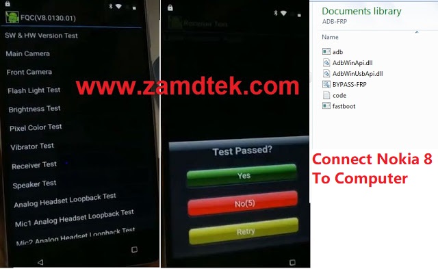 Nokia 8 FRP bypass connect Bokia 5 to PC