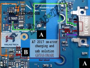 Samsung Galaxy A7 A720F Charging Ways USB Jumper Solution 300x225