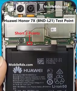 Huawei Honor 7X BND L21 Test Point 254x300