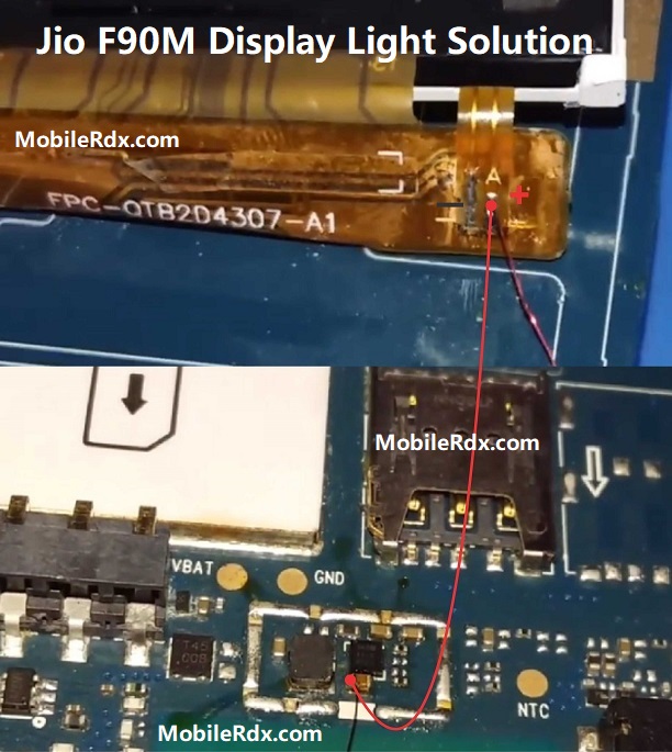 Jio F90M Display Light Solution Backlight Ways