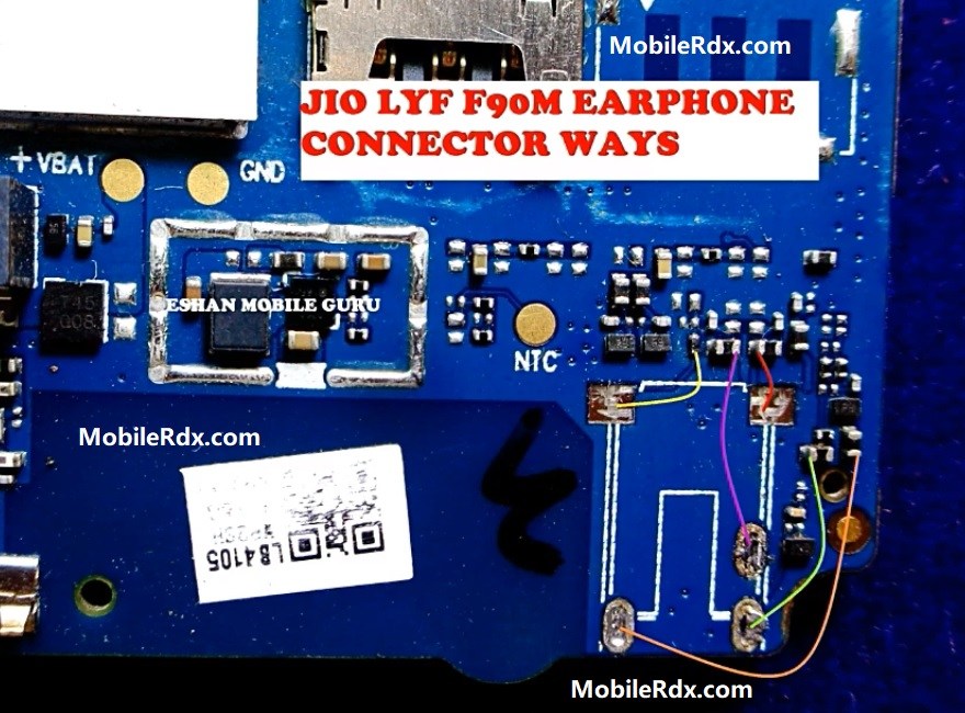 Jio F90M Headphone Ways - Handsfree Not Working Problem audio jack solder diagram 