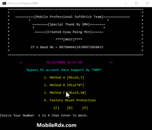 Xiaomi MI Account Remove Tool 2019 Bypass FRP Lock 300x258