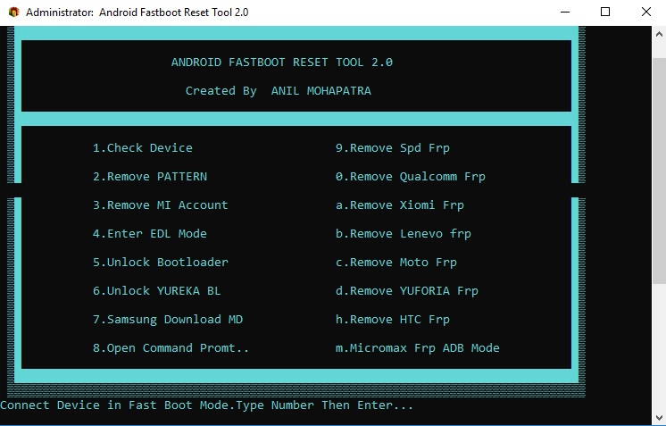 Download Android Fastboot Reset Tool v2.0