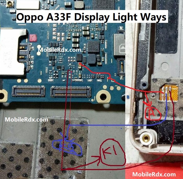 Oppo A33F Display Light Ways LCD Light Jumper Solution