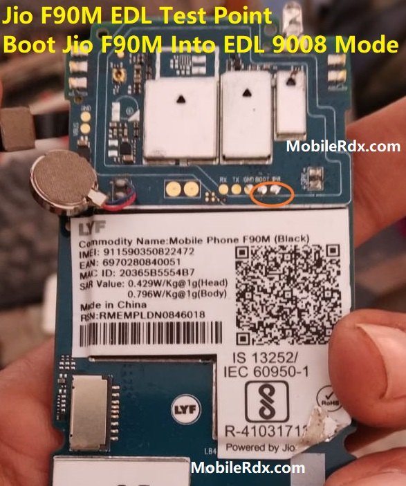 Jio F90M EDL Test Point Boot Jio F90M Into EDL 9008 Mode