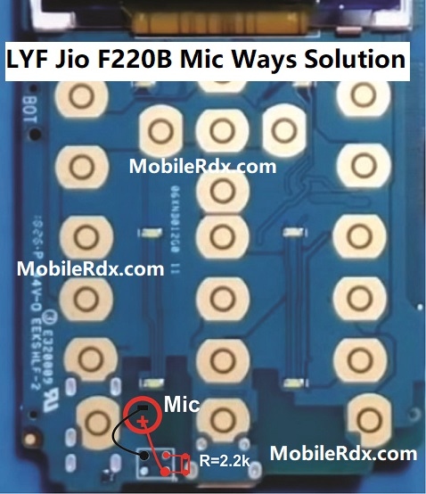 LYF Jio F220B Mic Ways Mic Problem Jumper Solution LYF Jio F220B Mic Ways Mic Problem Jumper Solution