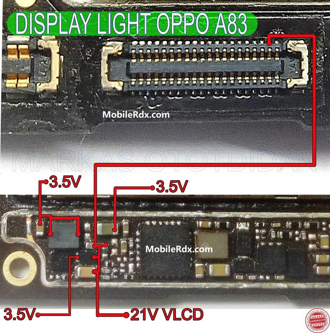 Oppo A83 Display Light Solution Backlight Ways1120 x 1129