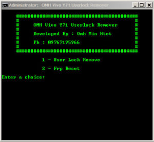 Vivo Y71 User Lock Remove Tool Bypass FRP Lock 2019 300x277