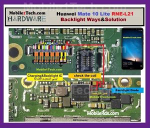 Huawei Mate 10 Lite RNE L21 Display Problem Solution Backlight Ways 1 300x256