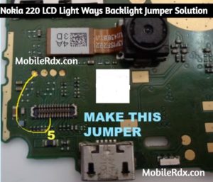 Nokia 220 LCD Light Ways Backlight Jumper Solution 300x257