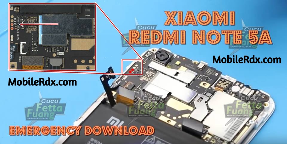 Redmi Note 5A Test Point EDL Mode Ways