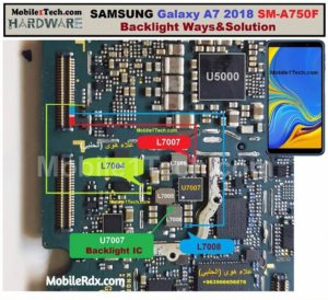 Samsung Galaxy A7 A750F Backlight Ways Display Jumper Solution 300x274
