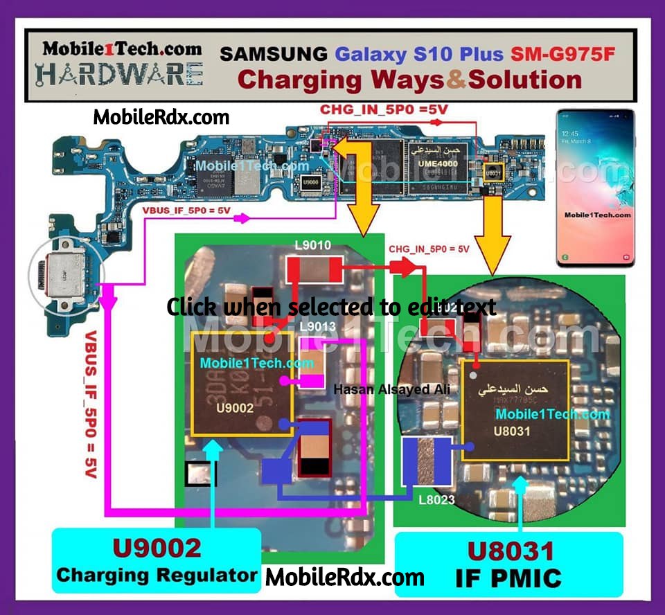 Samsung Galaxy S10 Plus G975F Charging Ways Not Charging Problem Solution