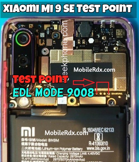 Xiaomi Mi 9 SE Test Point EDL 9008 Mode