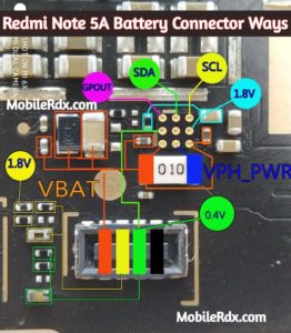 Redmi Note 5A Battery Connector Ways Power Problem Solution 262x300