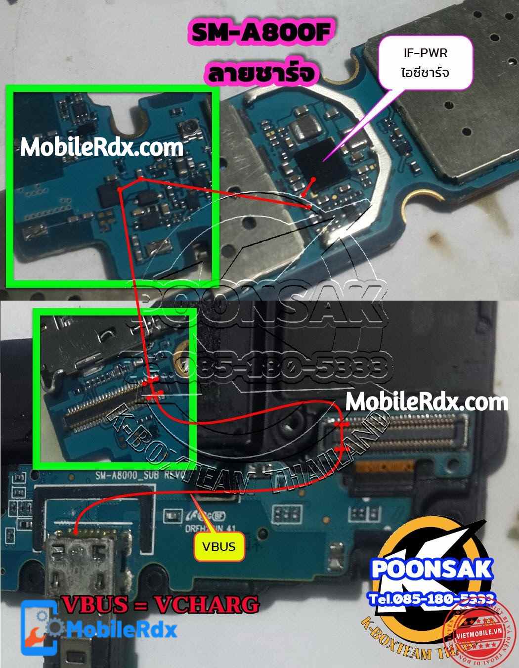 Samsung Galaxy A8 A800F Charging Ways Charging Jumper Solution