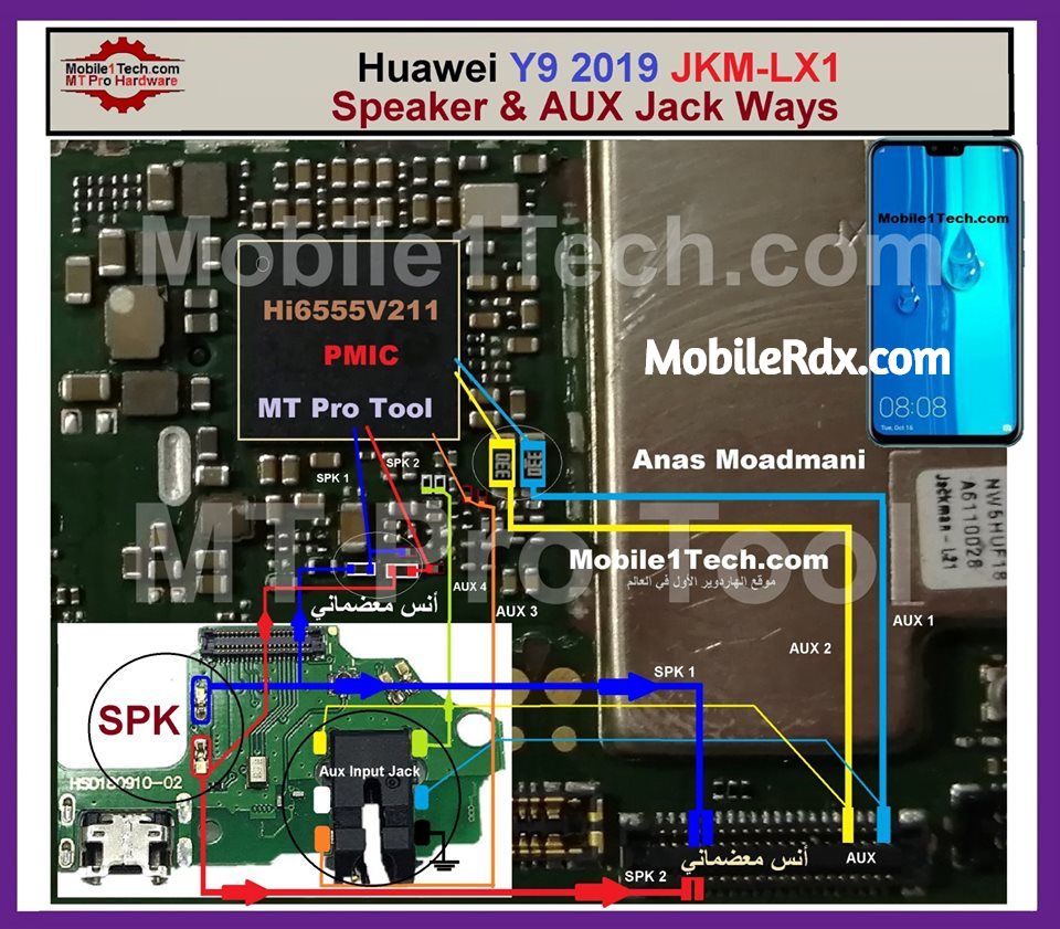 Huawei Y9 2019 Speaker Ways Headphone Connector Solution