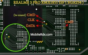 Realme 3 Pro ISP EMMC Pinout Remove User lock Pattern And FRP 300x188