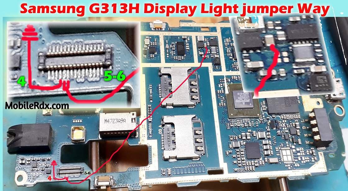 Samsung G313H Display Light Problem Jumper Solution