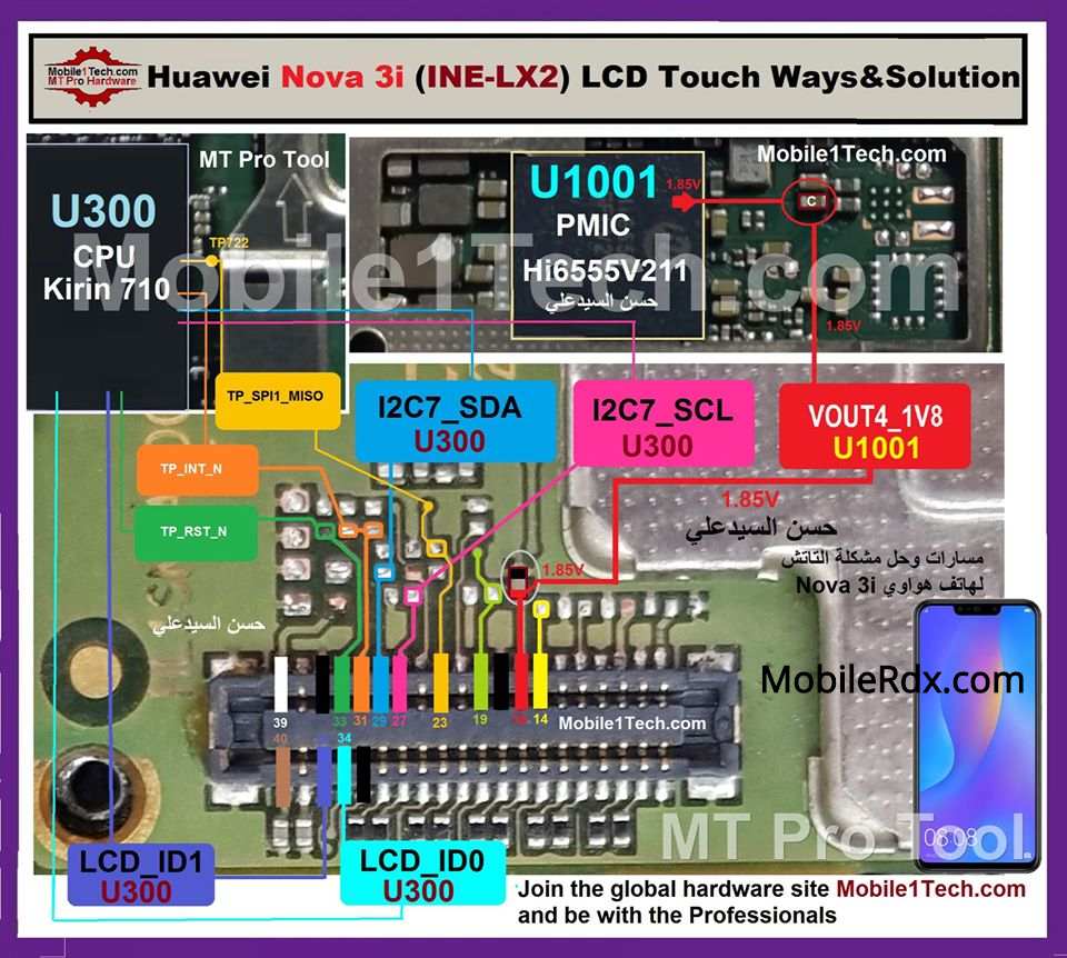 Huawei Nova 3i INE LX2 BackLight Ways And Touchscreen Jumper Solution
