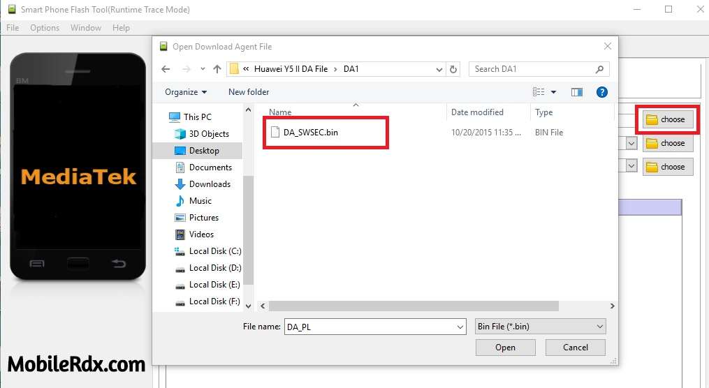 Huawei Y5 II DA File Select