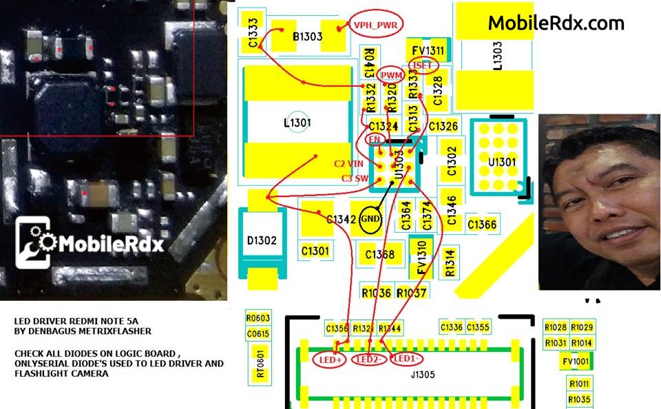 Redmi Note 5A Display Light IC Ways