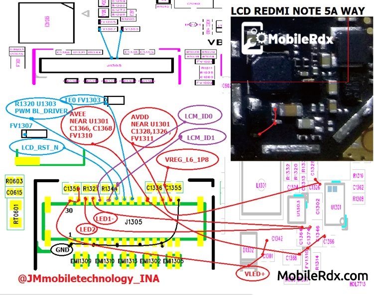 Redmi Note 5A LCD Light Ways Backlight Jumper Solution