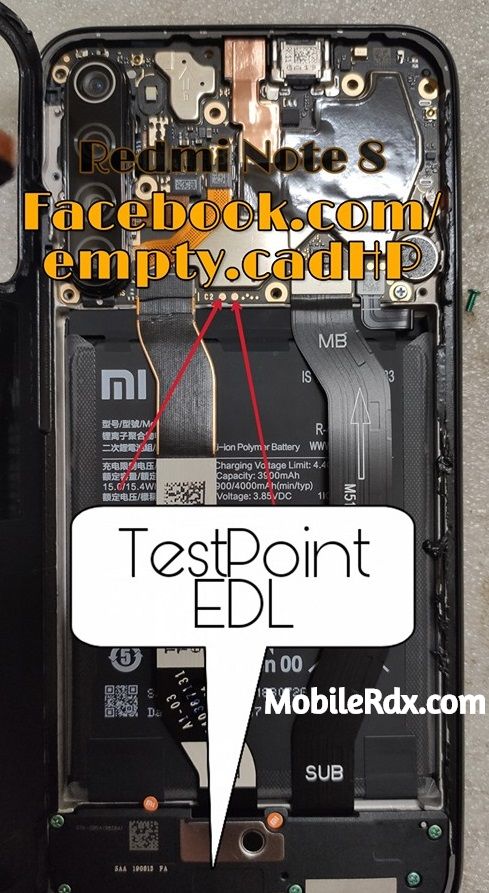 Redmi Note 8 EDL Mode PINOUT Redmi Note 8 Test Points