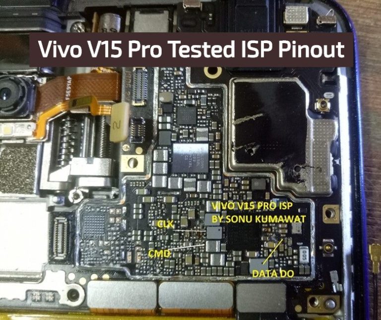 Vivo V15 Pro ISP (EMMC) Pinout - Dead Boot Repair, Remove FRP, Pattern