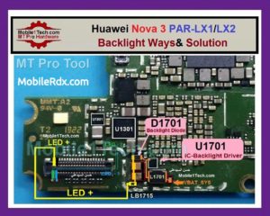 Huawei Nova 3 Backlight Ways and Display Jumper Solution 300x240
