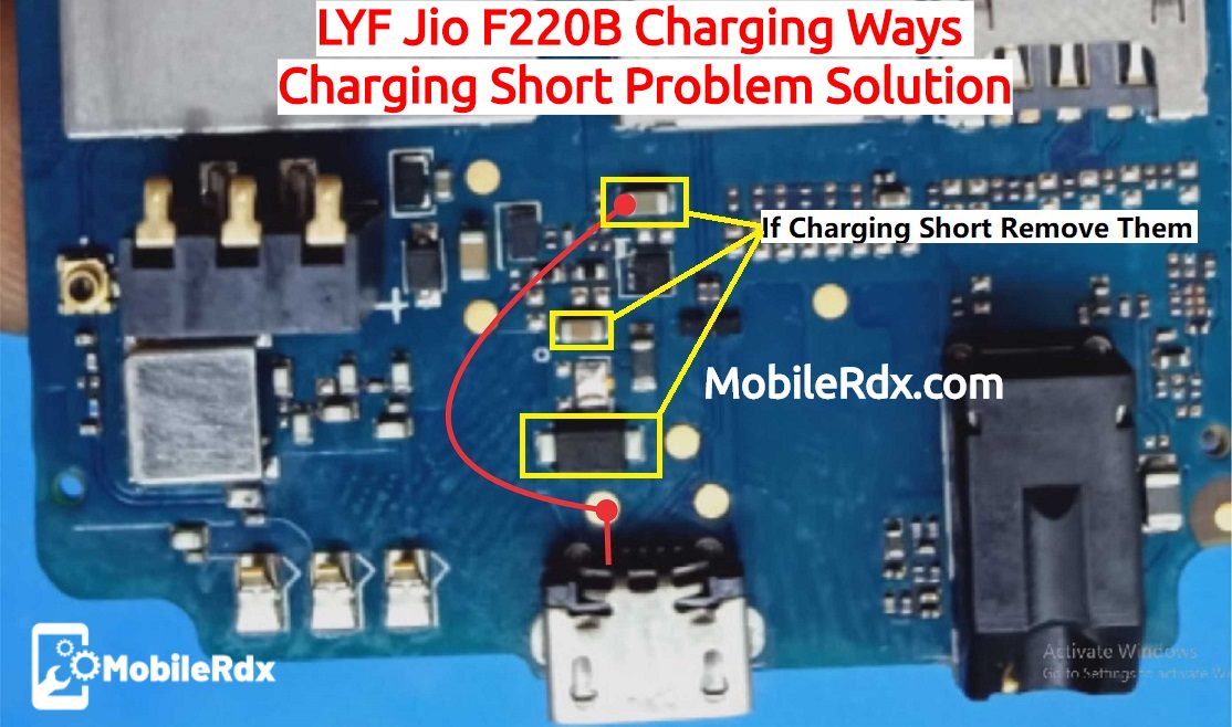 LYF Jio F220B Charging Ways Charging Short Problem Solution