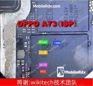 Oppo A73 ISP EMMC Pinout For EMMC Programming And Flashing 300x278