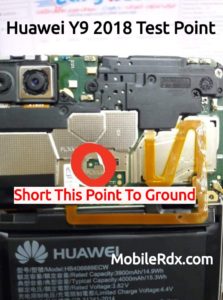 Huawei Y9 2018 Test Point For Remove Pattern FRP And Flashing 223x300