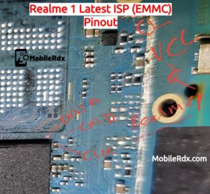 Realme 1 ISP EMMC Pinout 300x278