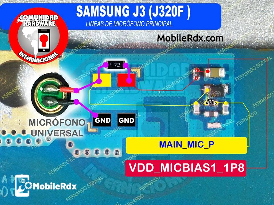 Samsung Galaxy J3 J320F Mic Ways Mic Problem Jumper Solution