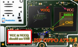 Oppo A7X ISP EMMC Pinout 1 300x181