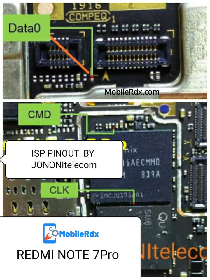 Redmi Note 7 Pro ISP Pinout EMMC Ways For Remove MI ...