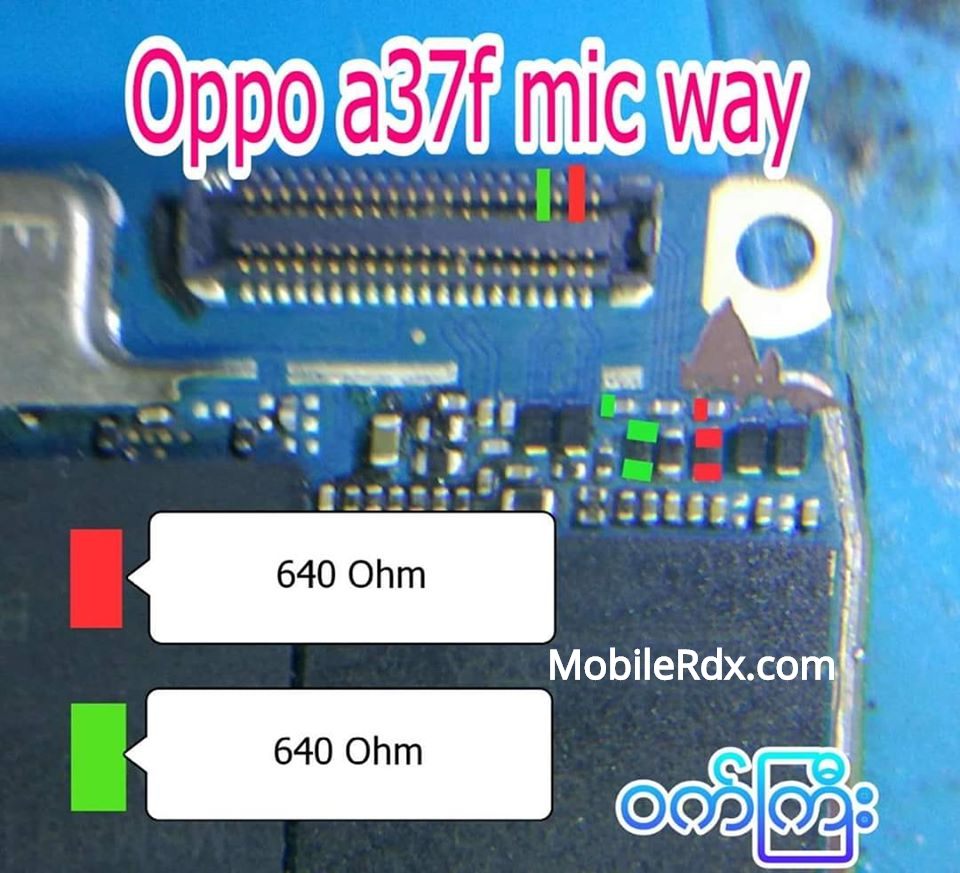 حل عطل مايك اوبو Oppo A37F Oppo-A37F-Mic-Jumper-Solution-Mic-Ways