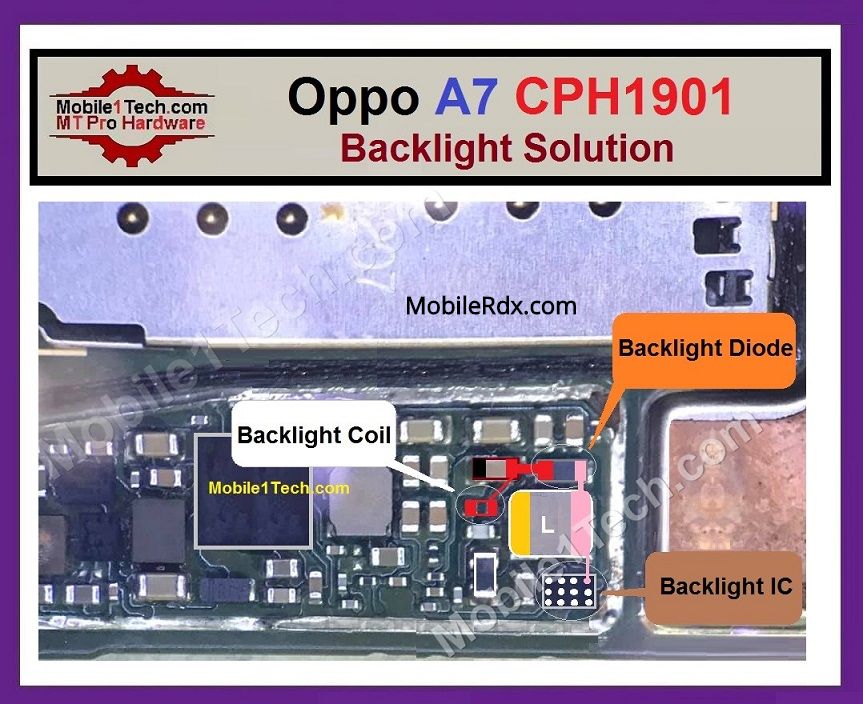 Oppo A7 CPH1901 Backlight Way Display Light Jumper
