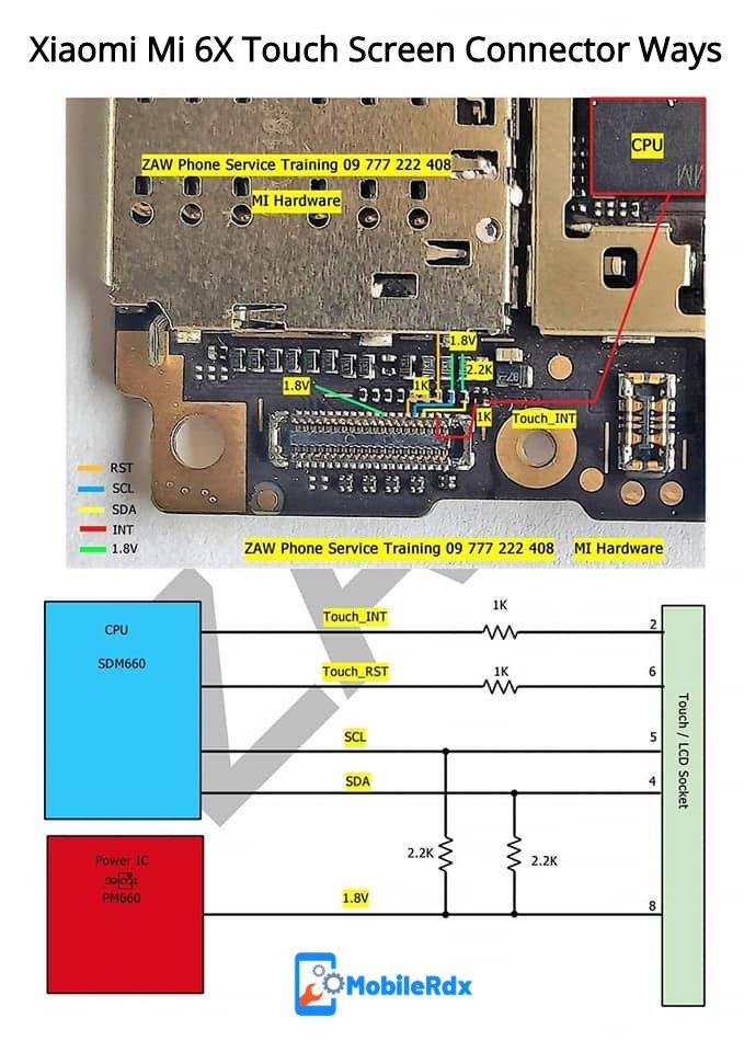 Xiaomi Mi 6x Touch Screen Connector Ways And Jumper Solution