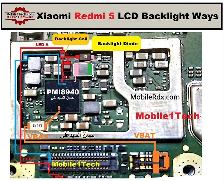 Xiaomi Redmi 5 Backlight Way Display Light Solution