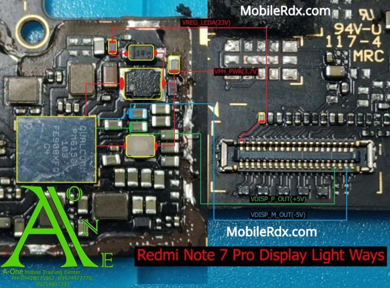 redmi note 7 pro display connector diagram