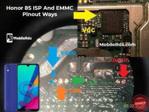 Honor 8S ISP And EMMC Pinout Ways For Remove Userlock And FRP 300x225