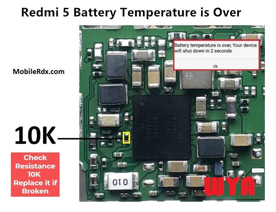 Redmi 5 Battery Temperature Is Over Problem Repair Solution 2