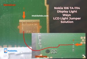 Nokia 106 TA 1114 Display Light Ways LCD Light Jumper 300x203