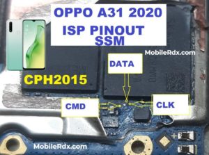 Oppo A31 ISP Pinout For Remove Userlock And Bypass FRP