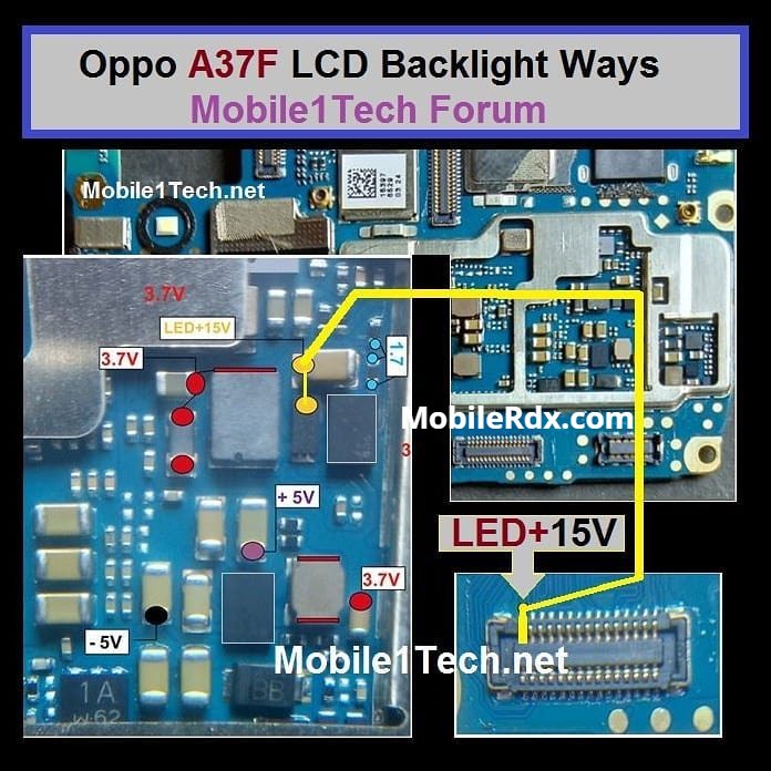 حل مشكلة اضاءة oppo a37 Oppo-A37-Backlight-Ways-Display-Light-Jumper-Solution