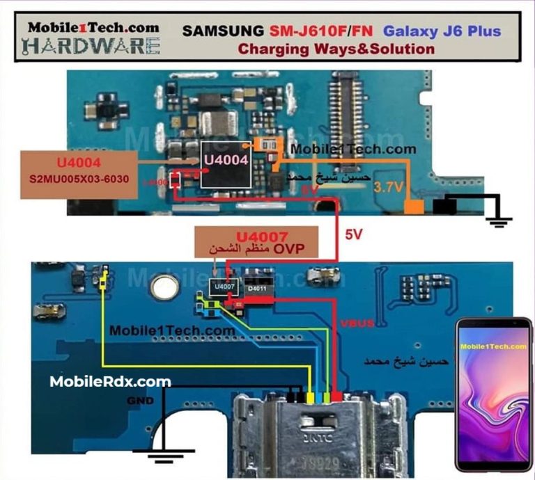Samsung Galaxy J6 Plus J610F Charging Ways USB Jumper Solution