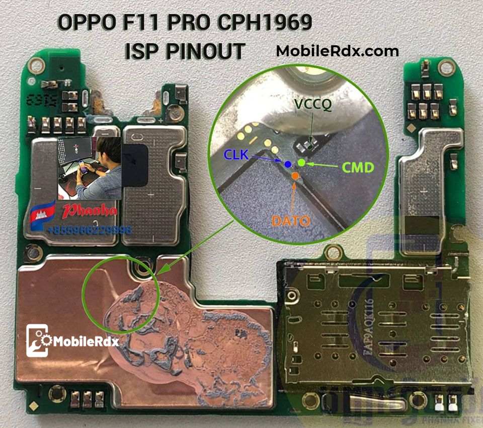 Oppo F11 Pro CPH1969 ISP Pinout