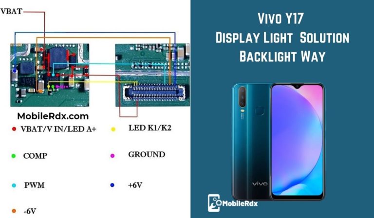حل مشكلة اضاءة الشاشة فيفو Vivo Y17 Vivo-Y17-Display-Light-Problem-Solution-Backlight-Way-768x448